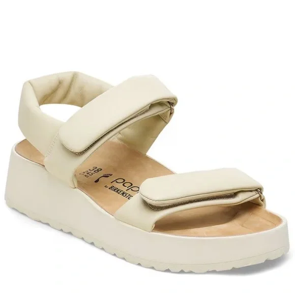 NWT BIRKENSTOCK Theda Platform Sandal, Ecru, size 37 - Picture 2 of 5